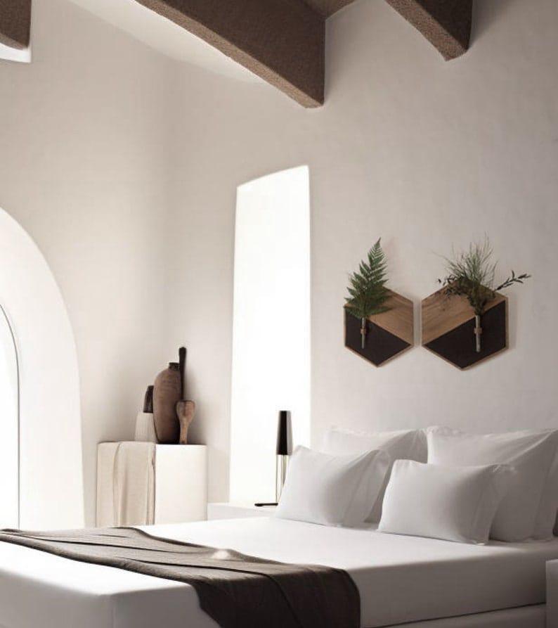 2 Pcs MDF Wood Planters - Stylish Greenery Accents for Your Home