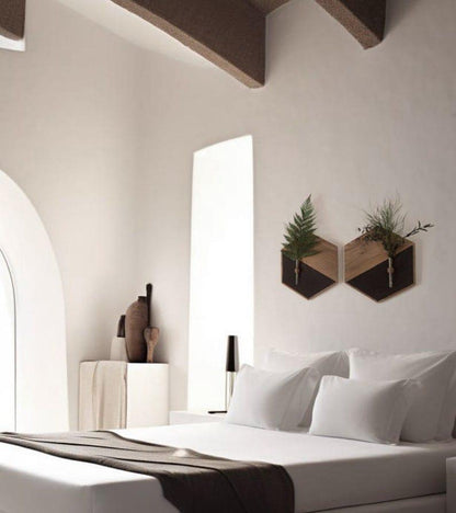 2 Pcs MDF Wood Planters - Stylish Greenery Accents for Your Home