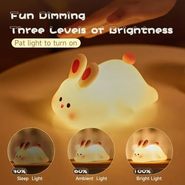 Silicone Rabbit Bunny Night Light